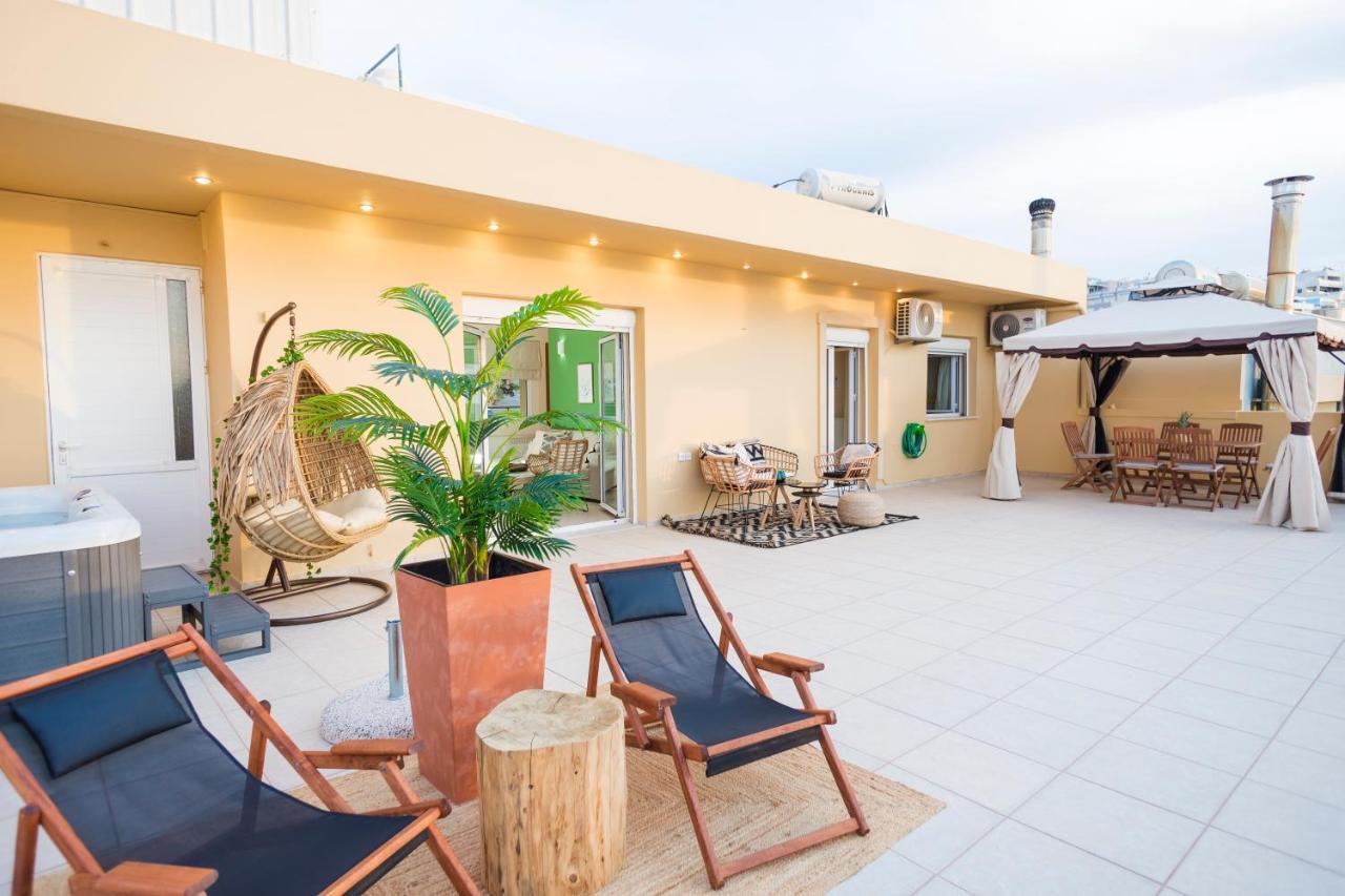 Thea - Rooftop Seaview Jacuzzi Rethymno  Exterior photo